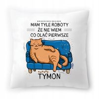 Poduszka Dla Tymona Na Urodziny Ze Zdjęciem Na Prezent Biała 40X40 Cm