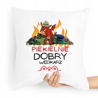 Poduszka Prezent Dla Wędkarza Piekielnie Dobry Z Nadrukiem Ze Zdjęciem