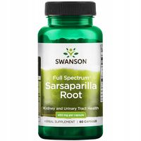 SWANSON Sarsaparilla Root 450 mg 60 kapsułek NERKI Drogi moczowe