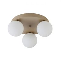 KINKIET LED BALI STAL SZKŁO 35W E27 BEŻ KASZMIR ZŁOTY