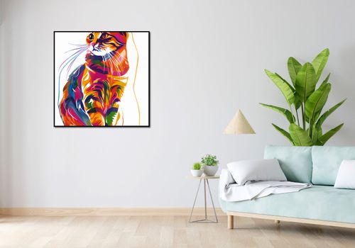 Plakat 90x90cm Nasycony Kot na Arena.pl