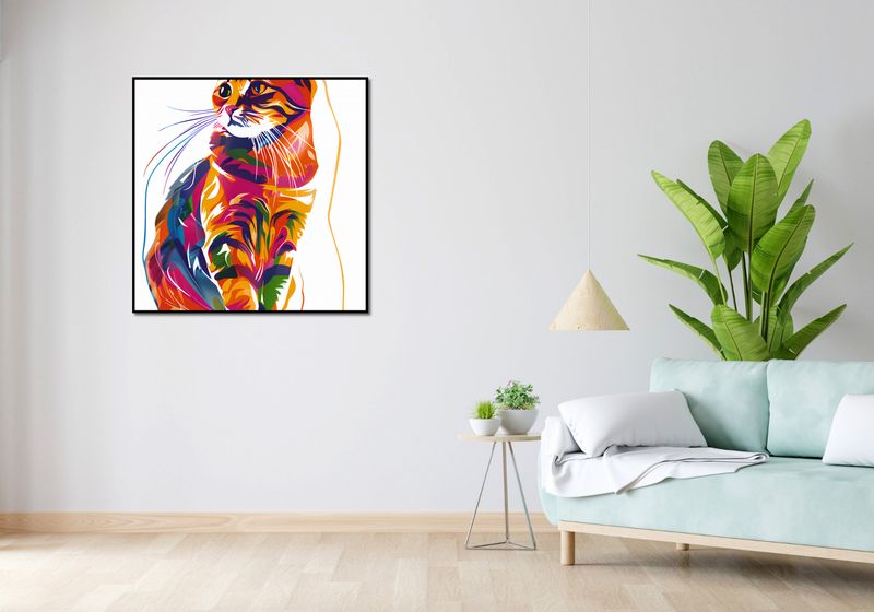 Plakat 90x90cm Nasycony Kot zdjęcie 4