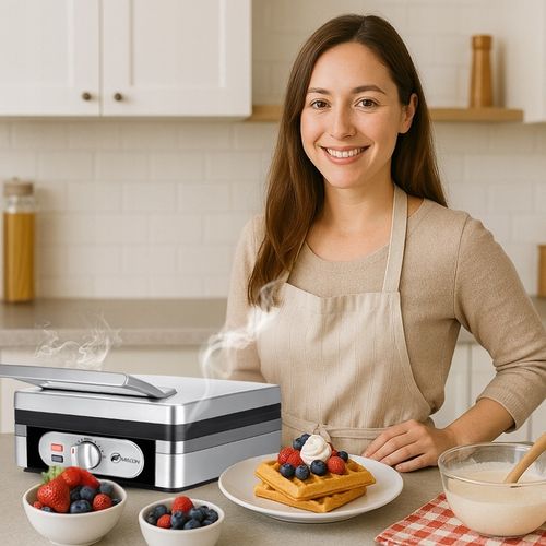 MOCNA GOFROWNICA MYLCON Z REGULACJĄ TEMPERATURY 2 DUŻE CHRUPIĄCE GOFRY na Arena.pl