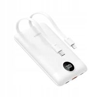 2 x VEGER powerbank 10000 mAh z wbudowanymi kablami Typ C / Lightning PD QC