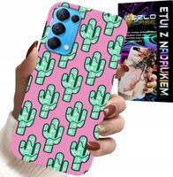 ETUI DO OPPO RENO5 4G 5G - KAKTUSY, KAKTUS NA RÓŻOWYM TLE + FOLIA