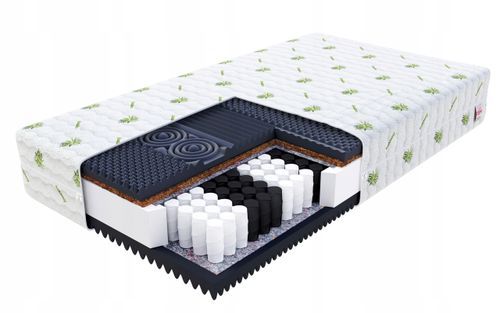 Materac Z ALOESEM sprężynowy kieszeniowy 120 x 200 24cm H3, H4 PROFILOWANY na Arena.pl
