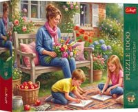 puzzle 1000 premium rodzina w ogrodzie 12144
