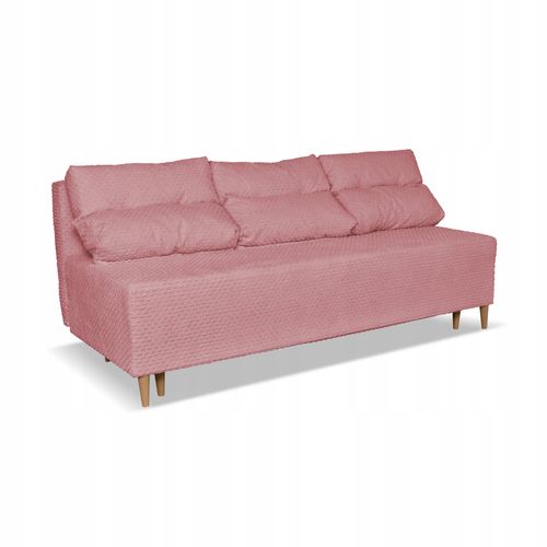 Kanapa sofa KIMO f. spania pojemnik Twisster c. róż sztruks na Arena.pl