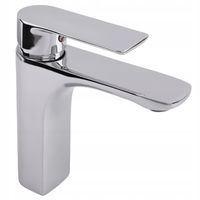 Bateria umywalkowa stojąca łazienkowa srebrna chrom kran do łazienki YOKA