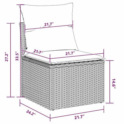Zestaw Sof na Ogród 8 pcs Czarny polirattan na Arena.pl