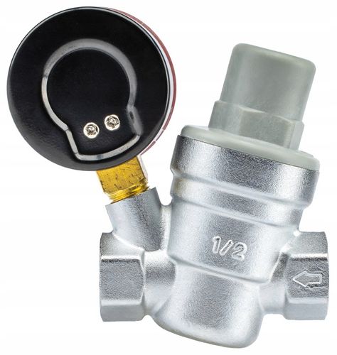 REDUKTOR CIŚNIENIA WODY Z MANOMETREM 1/2'' DN15 REGULATOR 1,5-6,5 BAR na Arena.pl