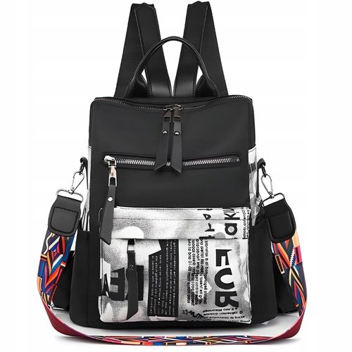 PLECAK DAMSKI MIEJSKI TOREBKA PLECACZEK CZARNY 2W1 na Arena.pl