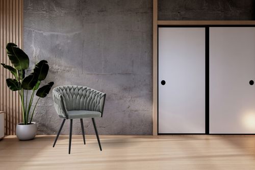 Fotel wolnostojący welwet zielony Tilo krzesło ozdobne Family Meble na Arena.pl