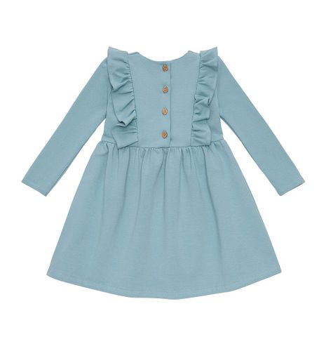 Sukienka z falbanką niebieska  128 na Arena.pl