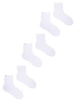 Skarpety dziewczęce białe z falbanką 3PAK 31-34 YOCLUB
