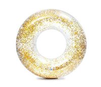 Koło do pływania dmuchane kółko brokat Sparkling Glitter Intex 56274 złote