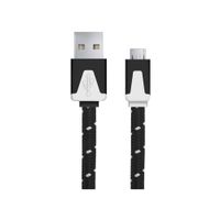 eb176k esperanza kabel micro usb 2.0 a-b m/m 1.0m płaski oplot czarny