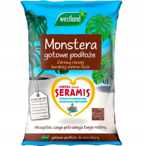 Podłoże Ziemia do Monstery Roślin Zielonych 16L z Seramis i Perlit na Arena.pl