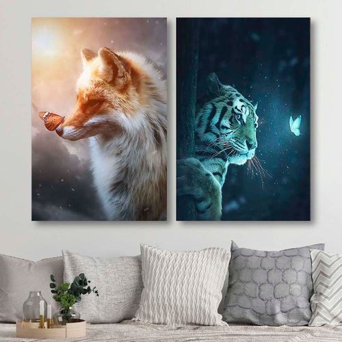 Deco Panel, Lis i ślimak abstrakcja 50x70 na Arena.pl