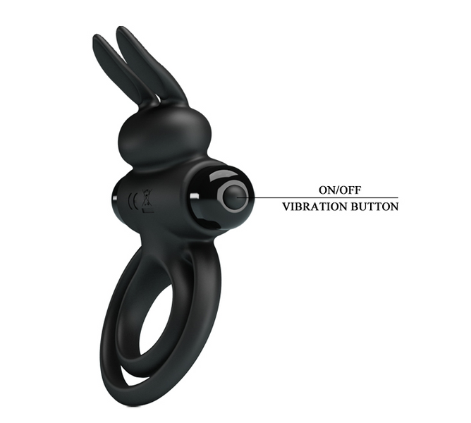 Wibrujący Ring Na Penisa I Jądra - Pretty Love Vibrant Penis Ring Iii Rabbit zdjęcie 6