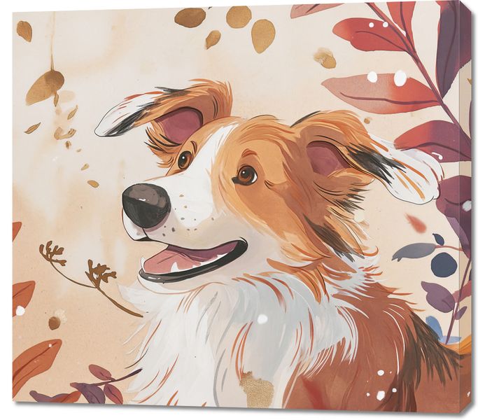 Obraz 100x90cm Collie Jesienną Porą zdjęcie 1