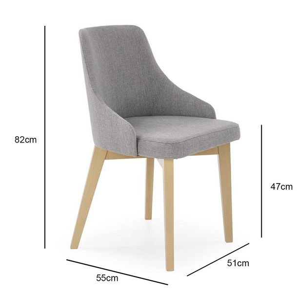 Krzesło Arman dąb/ szare jasne Inari 91 zdjęcie 5