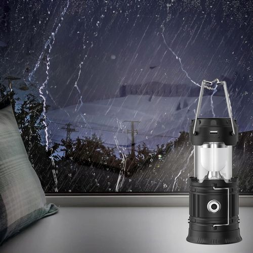 Lampa Solarna LED Latarka Turystyczna Biwakowa Akumulatorowa USB Powerbank na Arena.pl