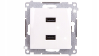 Ładowarka USB podwójna Simon 54 DC2USB.01/11 biała IP20