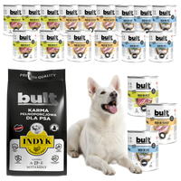 BULT sucha i mokra karma dla psa Podstawowa 17,4kg - 18x800g + 3kg