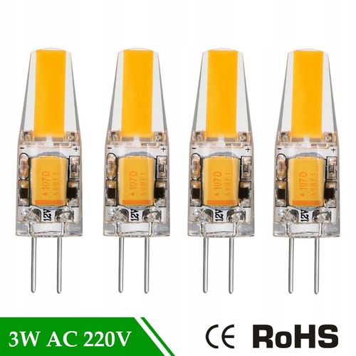 ŻARÓWKA LED G-4 3W CIEPŁA/ZIMNA ŚCIEMNIALNA 230V na Arena.pl