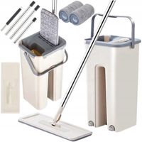 Wiadro i mop płaski Maxsell MOP Z WIADREM DWUKOMOROWY 11 cm