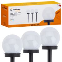 3x LAMPKA KULA SOLARNA LED OGRODOWA WBIJANA ŁADOWANA 4000K