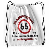 Plecak Urodziny 65 65Te Sportowy Szkolny Worek Z Nadrukiem Ze Zdjęciem