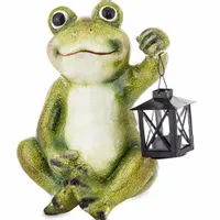Figurka ogrodowa żaba z lampionem żabka 30 cm