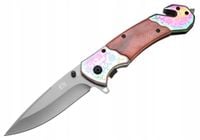 NÓŻ MYŚLIWSKI Scyzoryk 3w1 Składany Turystyczny RAINBOW 180556