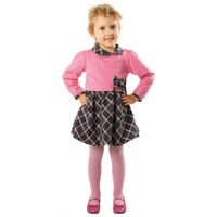 elegancka sukienka rózowa z kołnierzykiem 122/128