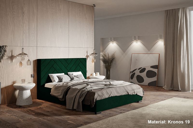 Łóżko tapicerowane 180x200 Royal 4 pojemnik stelaż zdjęcie 7