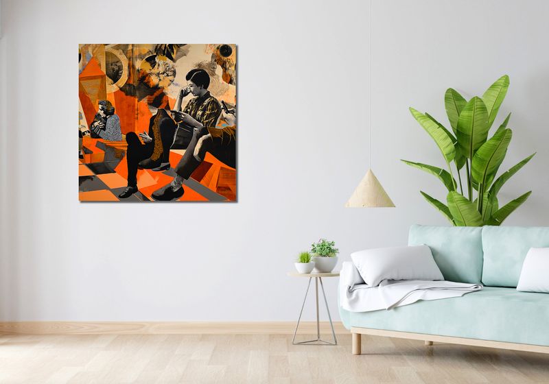 Obraz 90x90cm Przestrzeń Do Dialogu zdjęcie 2