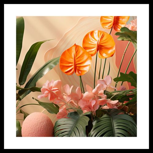 Plakat 30x30cm Pomarańczowy Raj na Arena.pl
