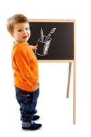 Tablica kredowa suchościeralna magnetyczna dwustronna + literki kreda gąbka