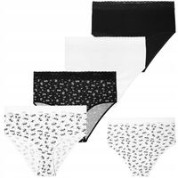 Majtki Damskie Figi Wysoko Stan Bawełniane 4-PAK WIELOKOLOROWY MORAJ - XL