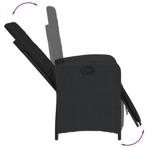 5-cz. zestaw mebli ogrodowych z poduszkami, czarny, polirattan na Arena.pl