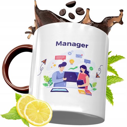 Kubek Bordowy Dla Managera Na Urodziny Prezent Z Nadrukiem Ze Zdjęciem na Arena.pl