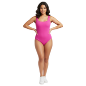 Body modelujące damskie na ramiączkach basic różowe wyszczuplające L