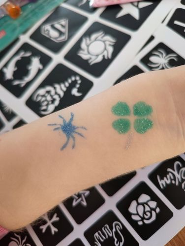 Tatuaże brokatowe SZABLONY 373 SZT KATALOG DLA DZIECI I DOROSŁYCH na Arena.pl