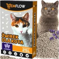 ŻWIREK DLA KOTA 25L BENTONITOWY LAWENDOWY ZBRYLAJĄCY DO KUWETY BEZPIECZNY