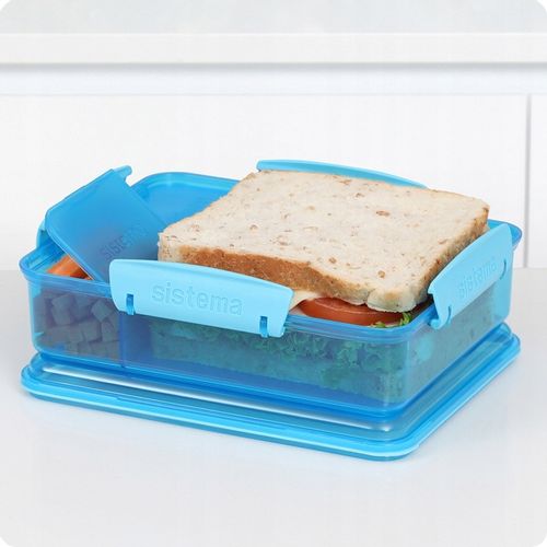 ŚNIADANIÓWKA POJEMNIK lunchbox z Przegródkami snack duo 975ml to-go Sistema na Arena.pl