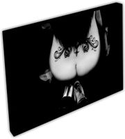 OBRAZ glamour kobieta usta akt do sypialni 120x80