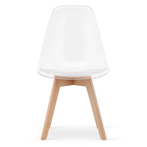 Krzesło KITO przezroczyste / nogi naturalne x 4 na Arena.pl