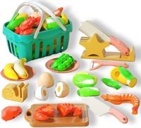 ZESTAW KUCHNIA SKLEP DLA DZIECI DO KROJENIA OWOCE WARZYWA NA RZEP KOSZ